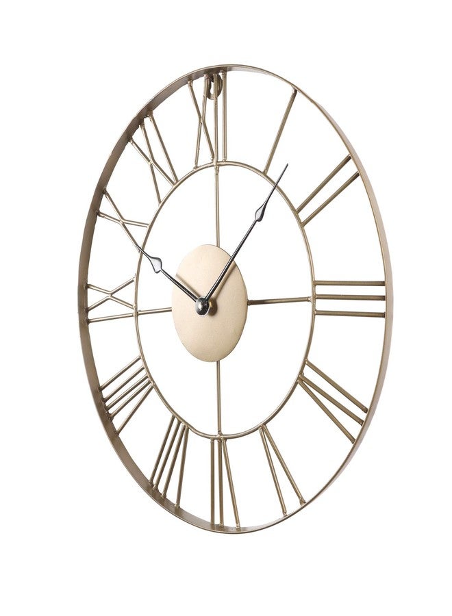TrenDec Metal 18" Wall Decor Clock, Antique Gold Skeleton Metal Wall Clock for Home Office Decor Wall Clock. - Image 3